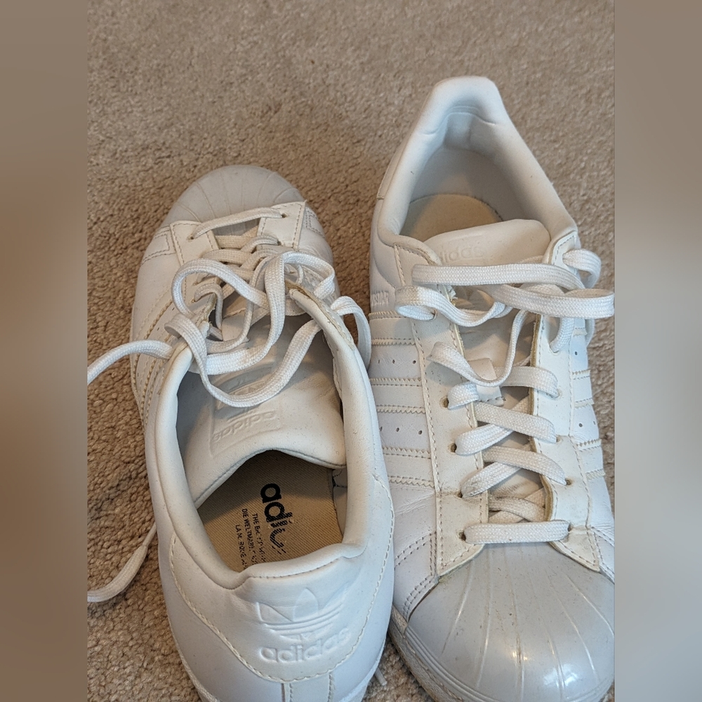 Adidas shell tops iridescent court sneakers size 9